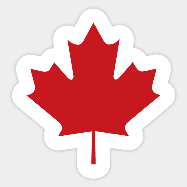 Image: Canada maple leaf (red) Sticker by itemful